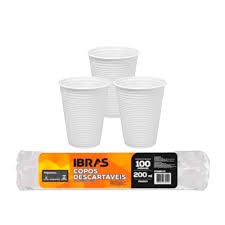 Copo Descartável PS 200Ml C/ 100 Ibrasde