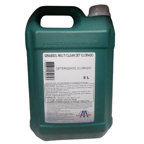 Limpador C/ Cloro Detergente Clorado 5L Girassol