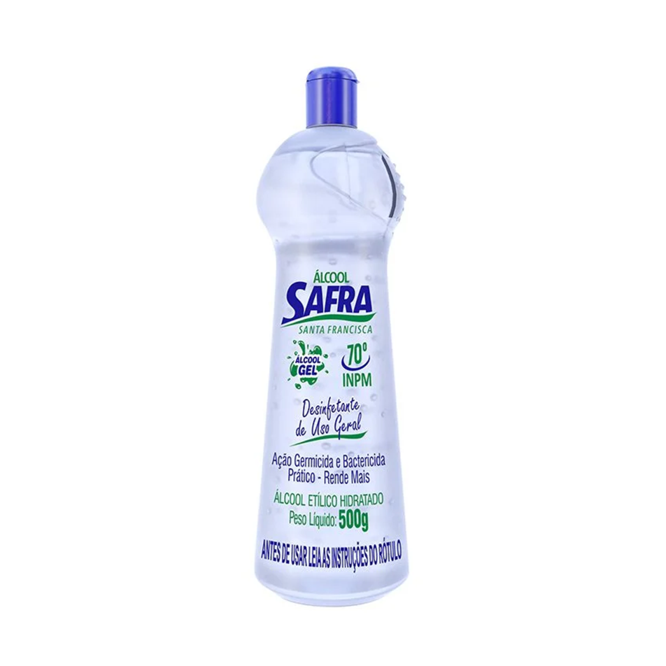 Álcool Gel 70° 500g Bactericida Safra
