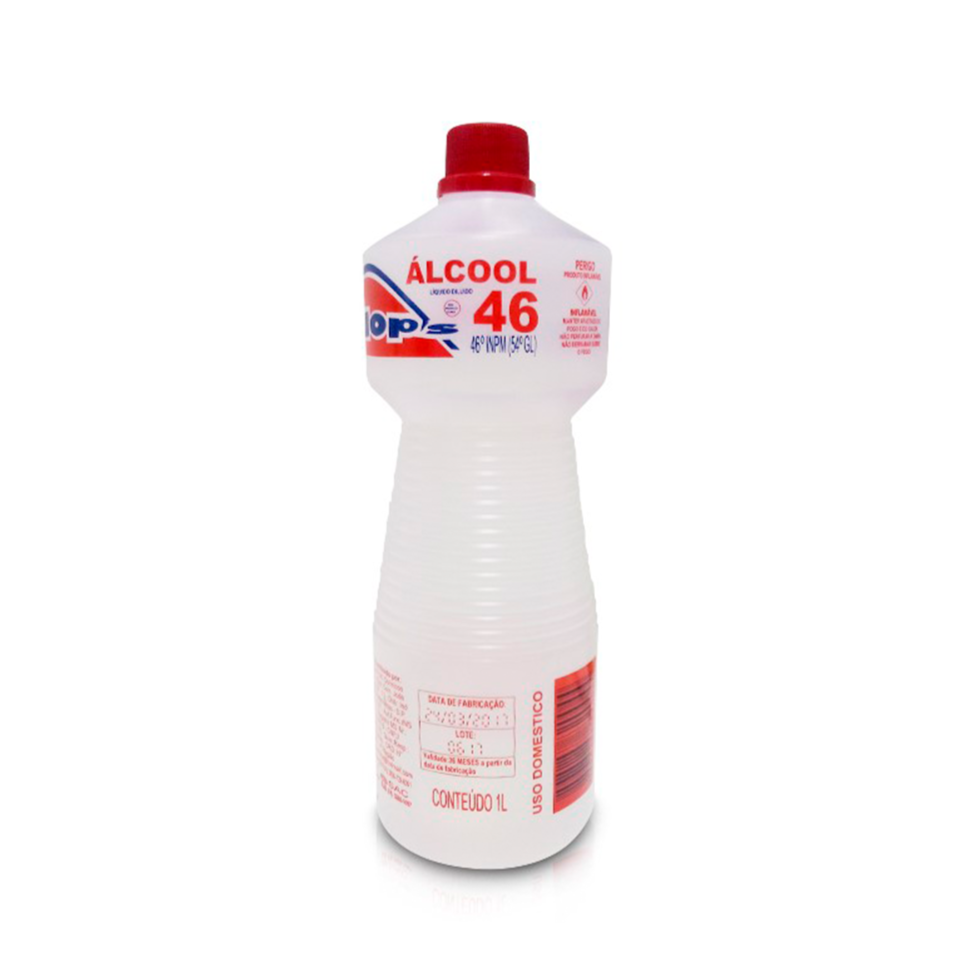 Álcool Líquido 46,2° 1L Flop's