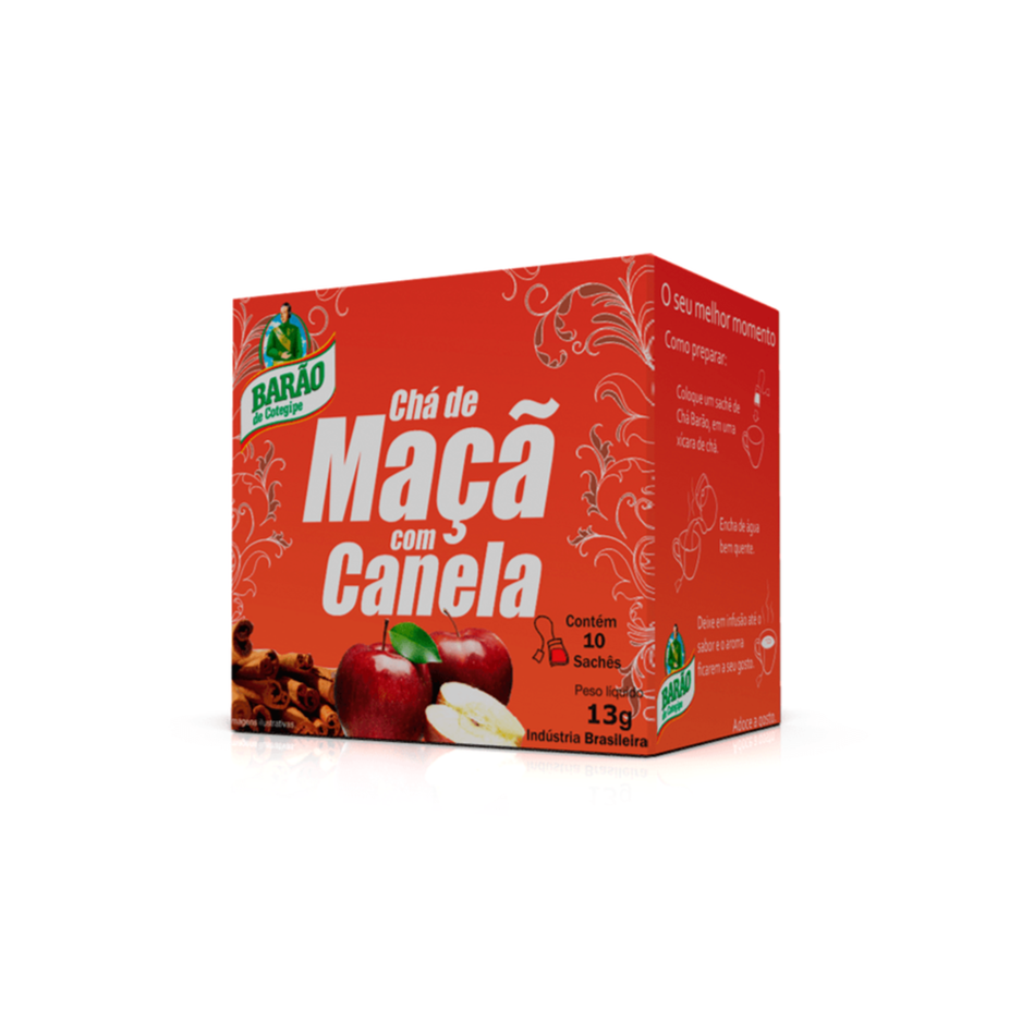 Chá Maçã com Canela 13g c/ 10 BARÃO
