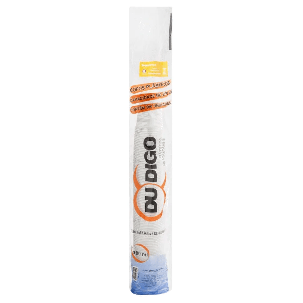 Copo Descartável PS 300ml c/ 100 DUDIGO