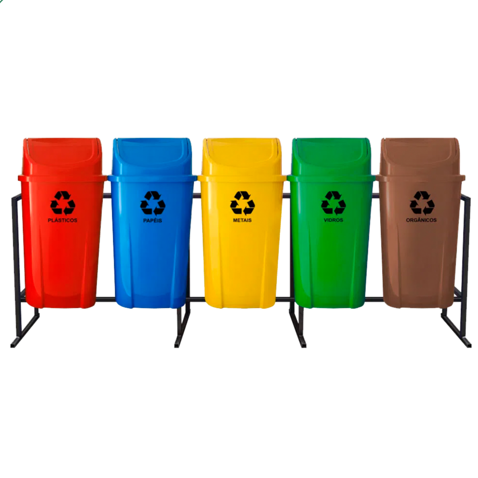 Lixeira Basculante 5X60L Lar Plásticos