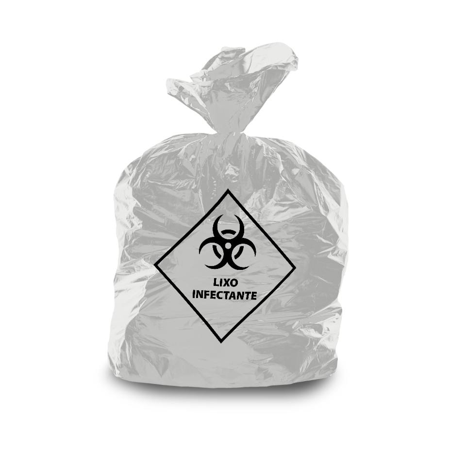 Saco Hospitalar Infectante 50L Branco 0,3 c/ 100