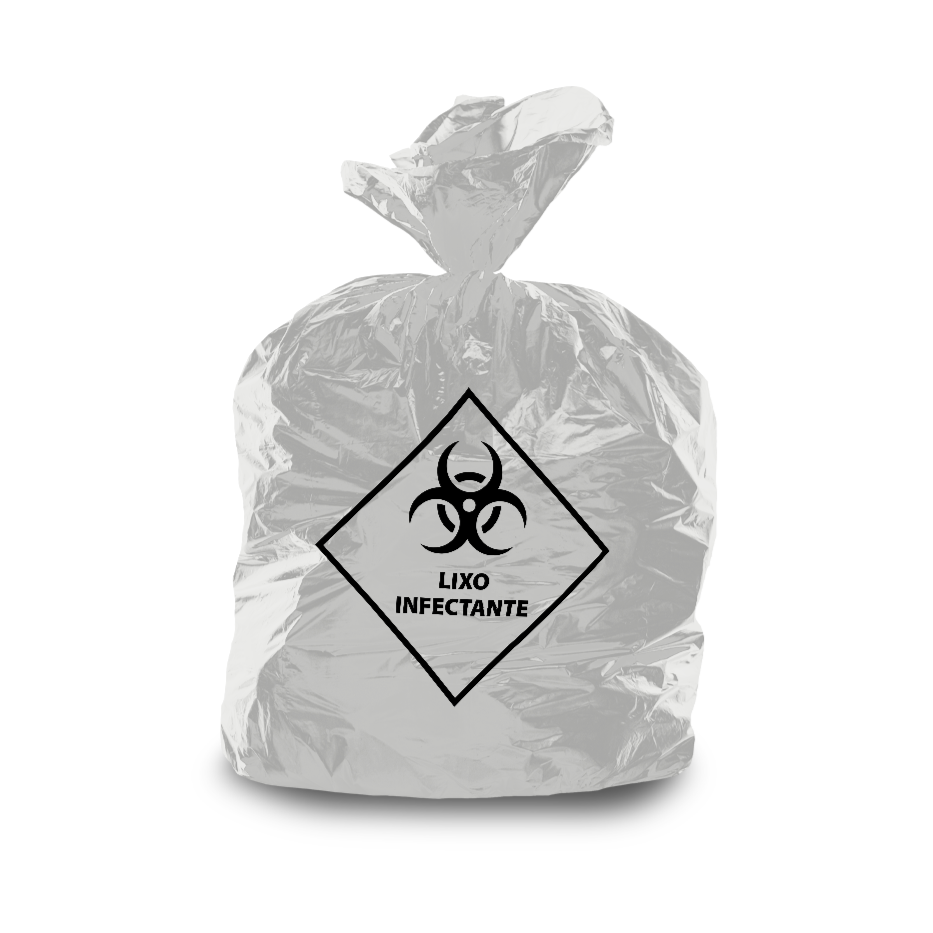Saco Hospitalar Infectante 30L Branco 0,3 c/ 100