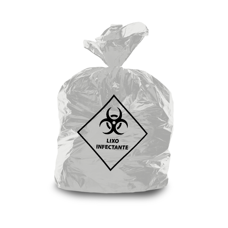 Saco Hospitalar Infectante 30L Branco 0,6 c/ 100