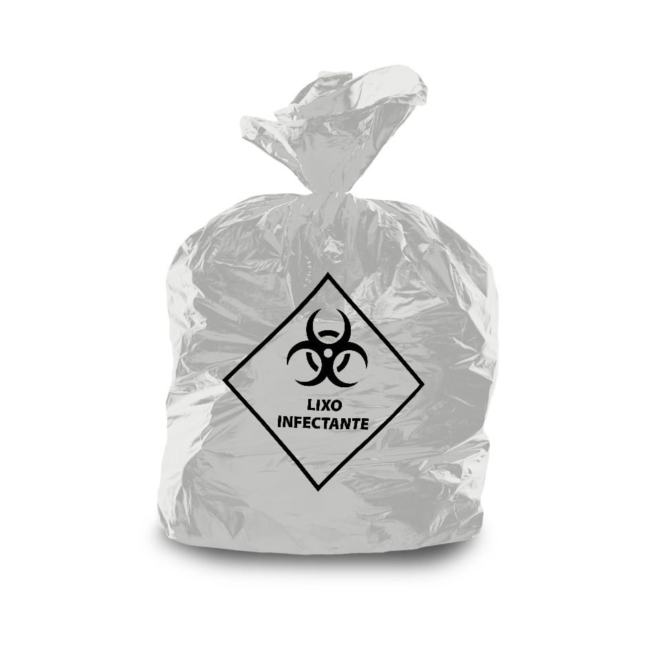 Saco Hospitalar Infectante 100L Branco 0,3 c/ 100