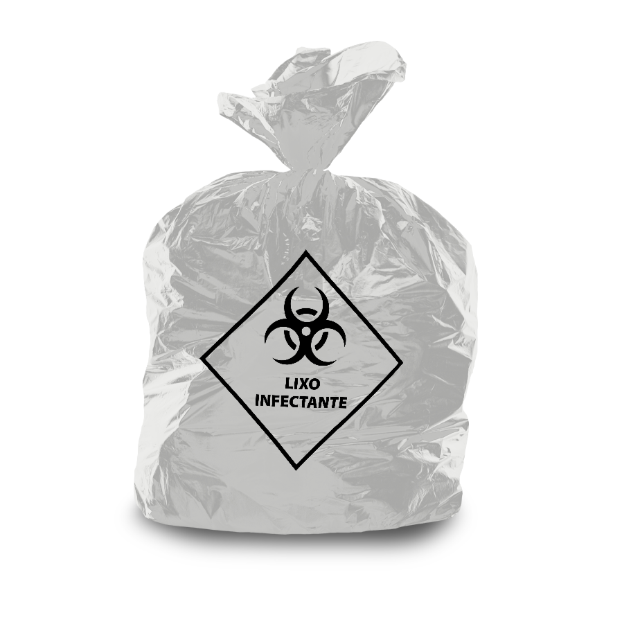 Saco Hospitalar Infectante 15L Branco 0,6 c/ 100