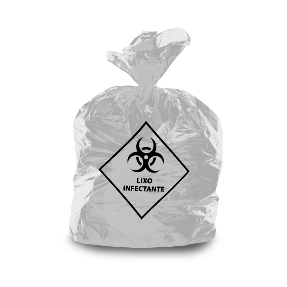 Saco Hospitalar Infectante 15L Branco 0,3 c/ 100