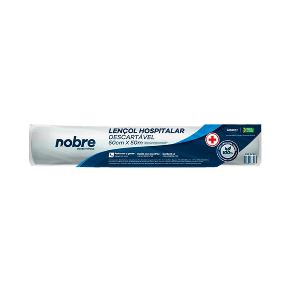 Lençol Hospitalar Descartável 70cmx50m (Emb.Indiv.) NOBRE